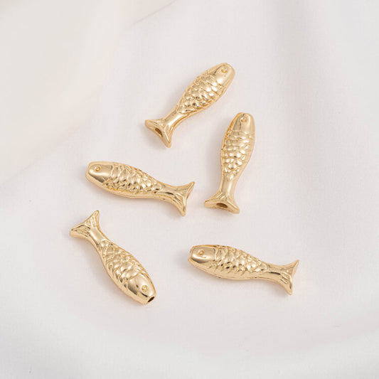 Fish Shape Tube Beads Through Hole Spacer Beads