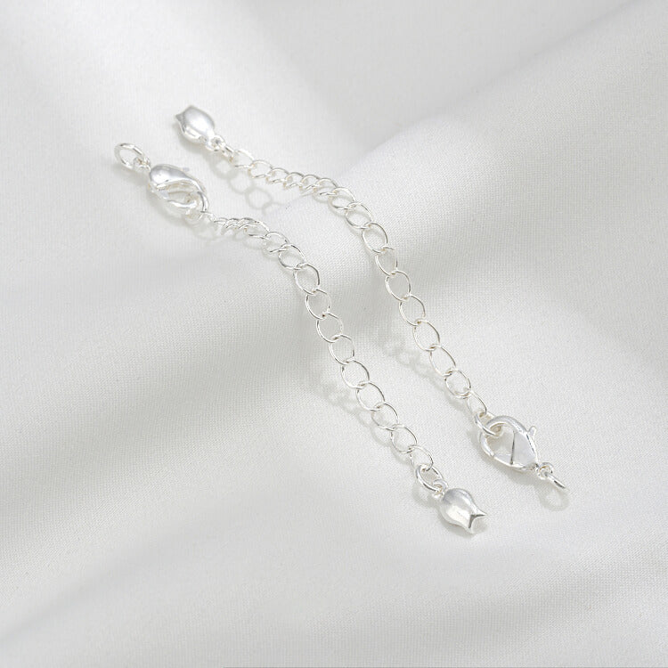Silver tail chain, 3mm thick, with small lobster clasp and open ring