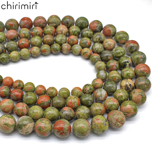 Flower green loose beads DIY hand-woven crystal