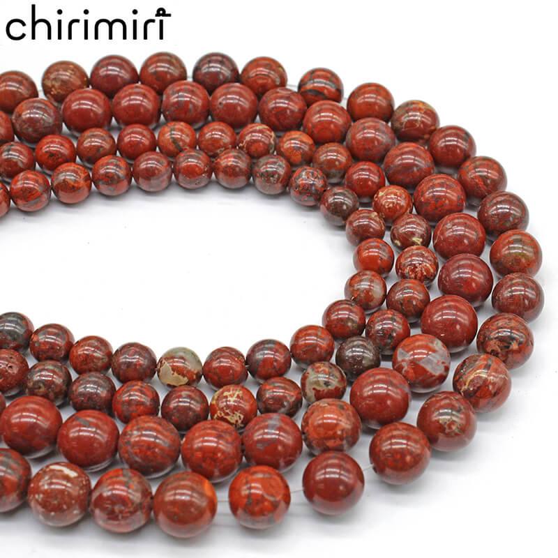 Flower red loose beads crystal materials