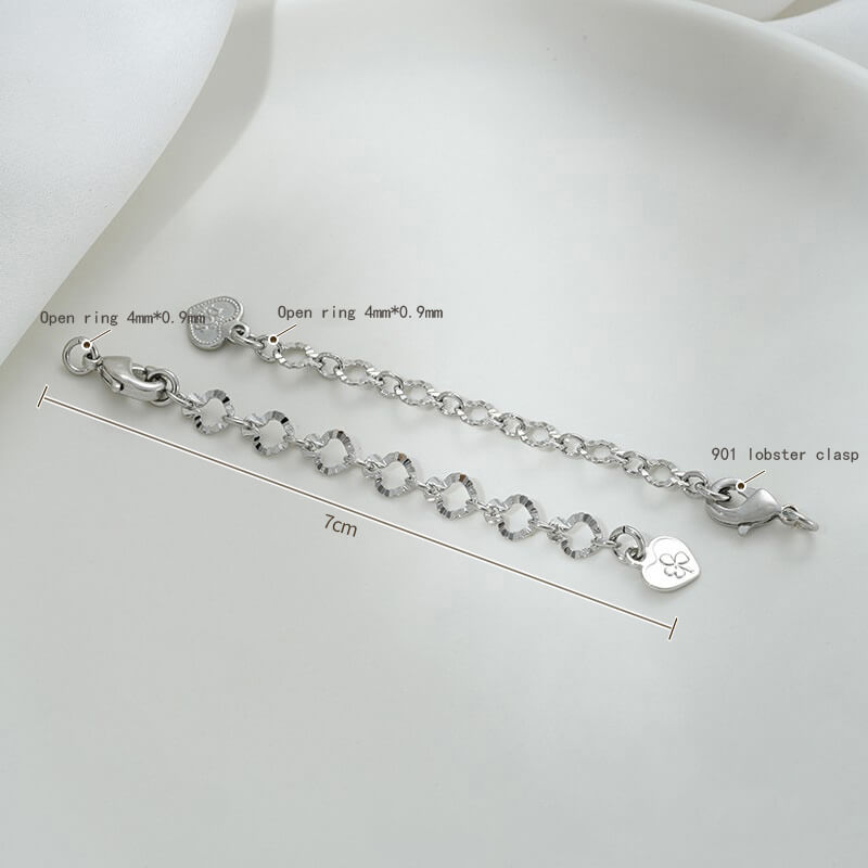 Lobster Clasp Extender, 14K gold-plated,white gold engraved portrait rectangular plate oval heart tag tail chain