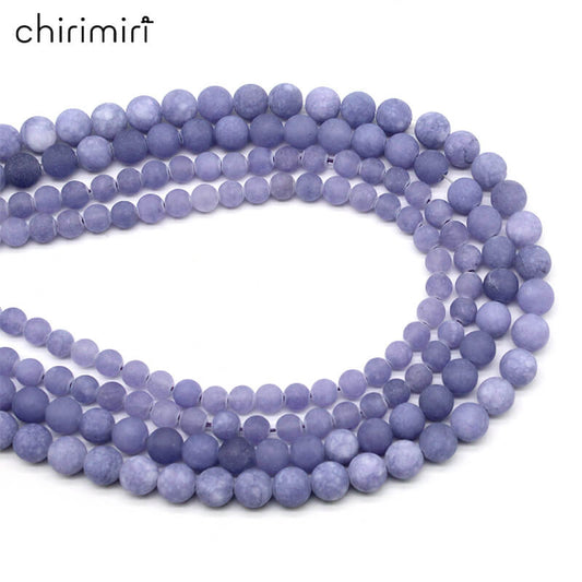 Frosted lavender loose crystal beads for DIY hand-woven materials