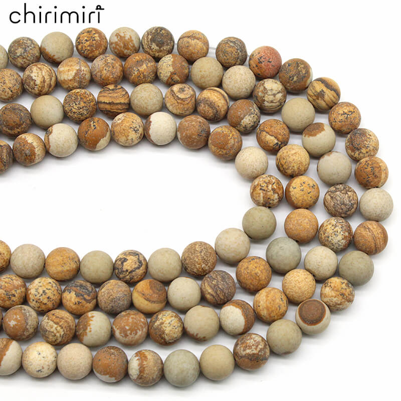 Frosted matte picture stone loose crystal beads for DIY hand-woven materials