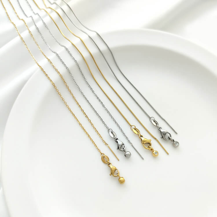 Gold steel O-shaped chain snake bone chain universal necklace