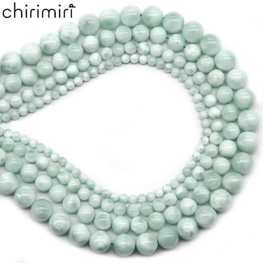Green Angel Sea Stone Loose Beads Round Beads DIY Hand-woven Bracelet