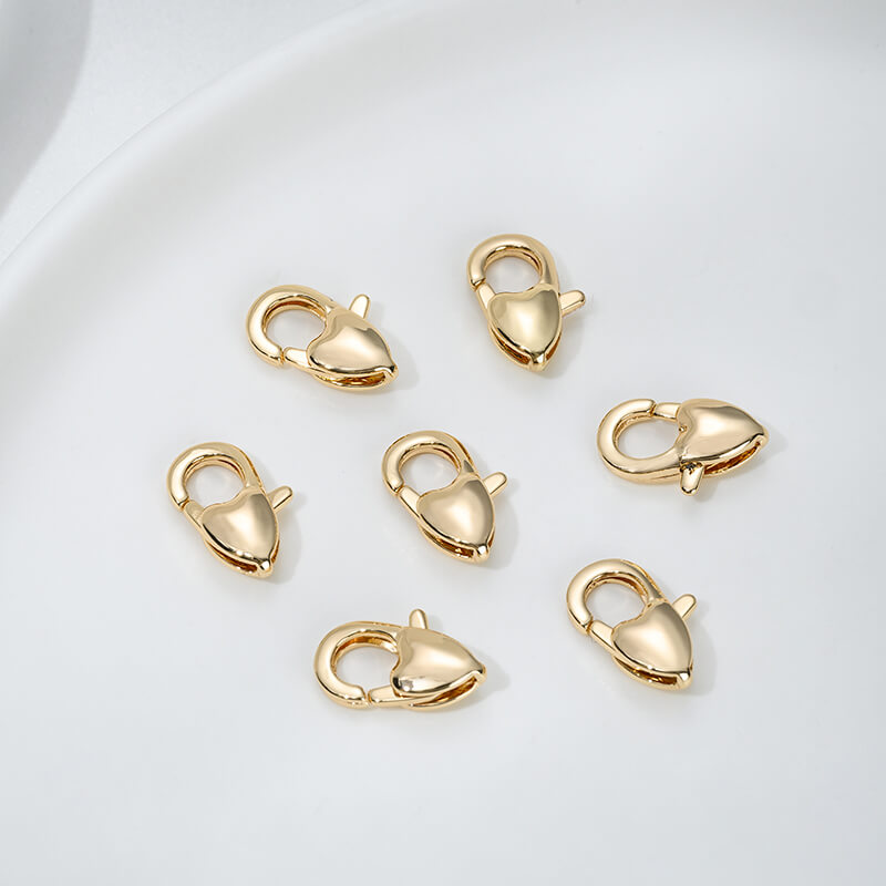 Titanium steel, ladle gold heart-shaped lobster clasp