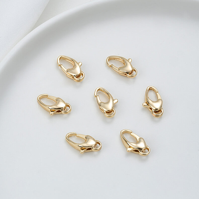 Titanium steel, ladle gold heart-shaped lobster clasp