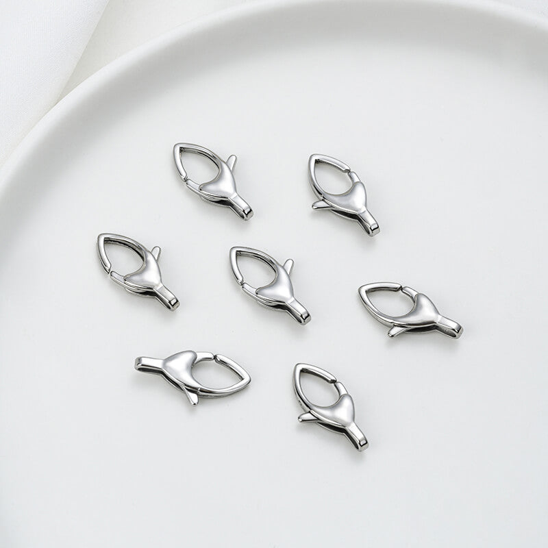 Titanium steel, ladle gold heart-shaped lobster clasp