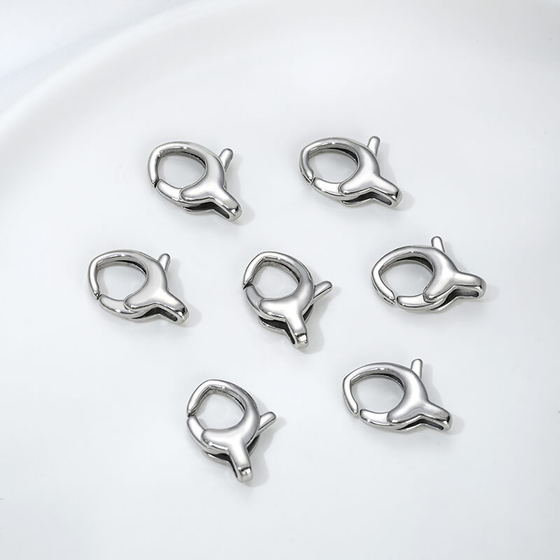 Titanium steel, ladle gold heart-shaped lobster clasp