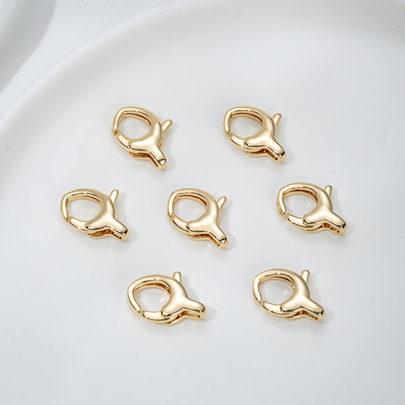 Titanium steel, ladle gold heart-shaped lobster clasp