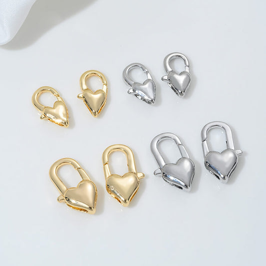 Heart-shaped lobster clasp necklace clasp