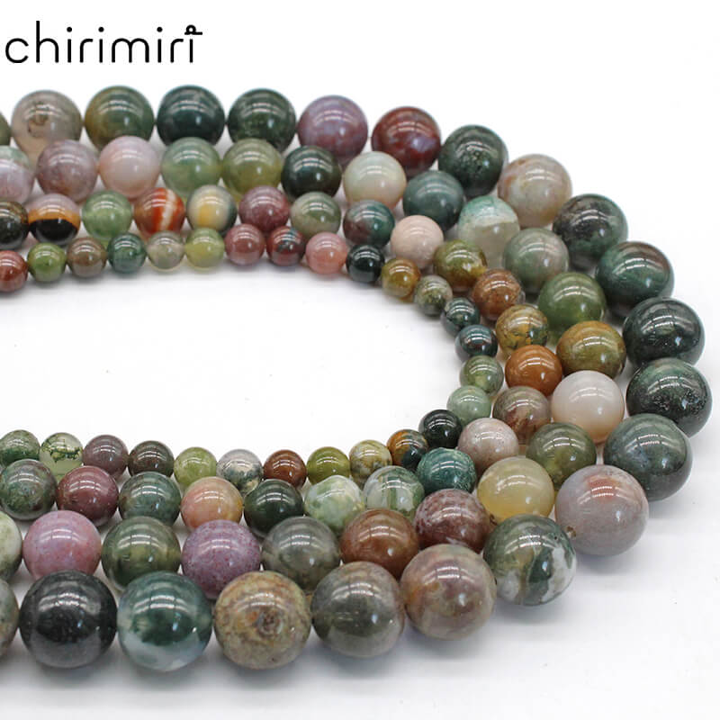 Indian agate loose beads DIY hand-woven materials