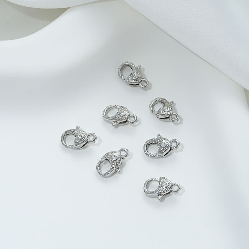 Inlaid with zircon lobster clasp flower-shaped spring clasp