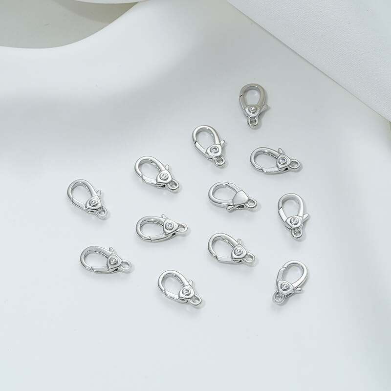 Inlaid with zircon lobster clasp flower-shaped spring clasp