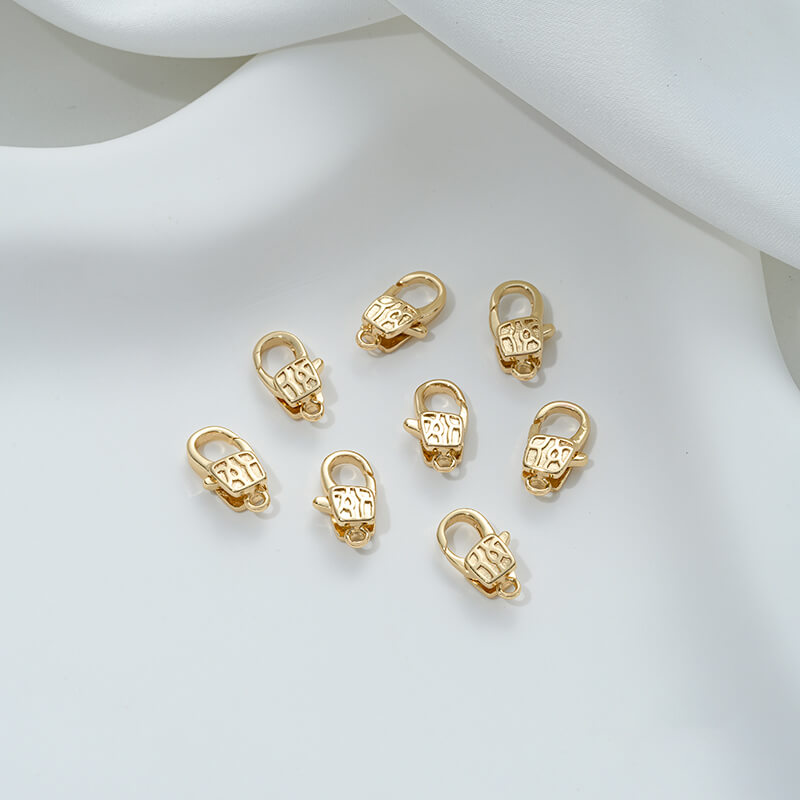 Inlaid with zircon lobster clasp flower-shaped spring clasp