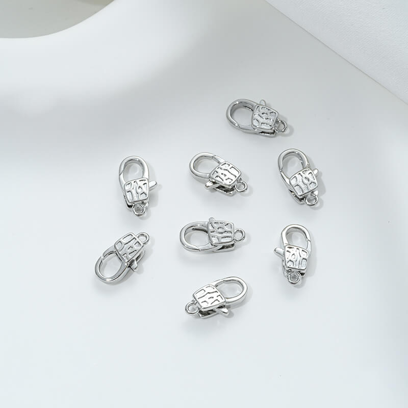 Inlaid with zircon lobster clasp flower-shaped spring clasp