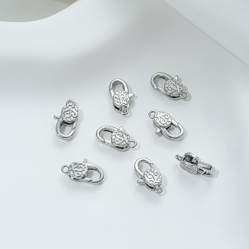 Inlaid with zircon lobster clasp flower-shaped spring clasp