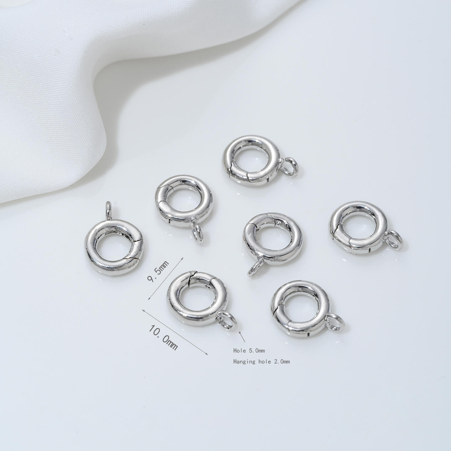 Lobster clasp classic, diamond, cross, round oval