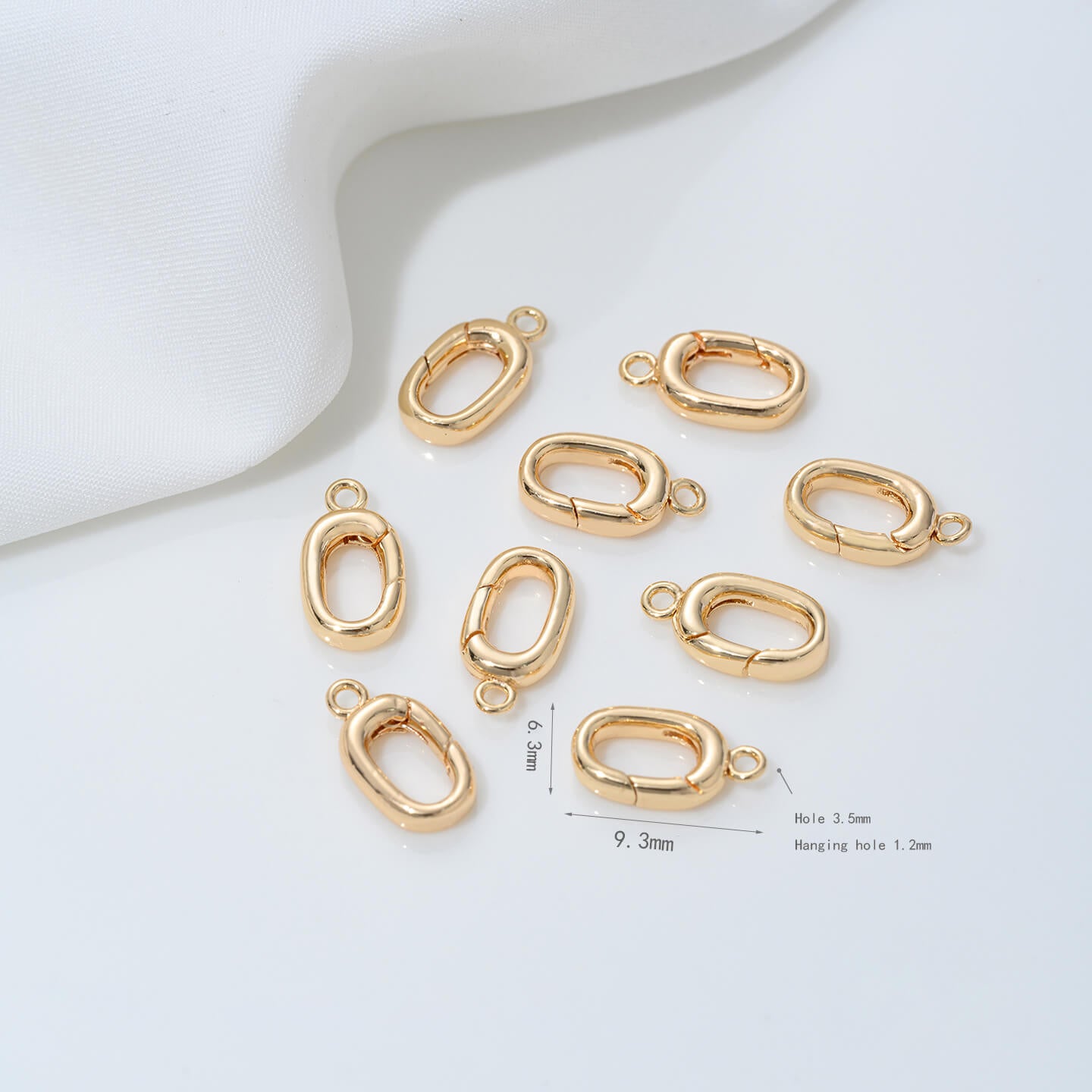 Lobster clasp classic, diamond, cross, round oval