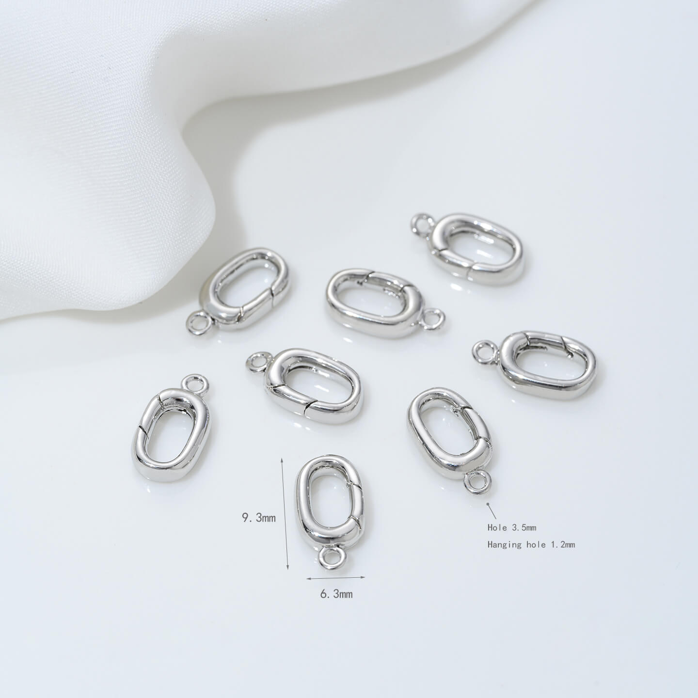 Lobster clasp classic, diamond, cross, round oval
