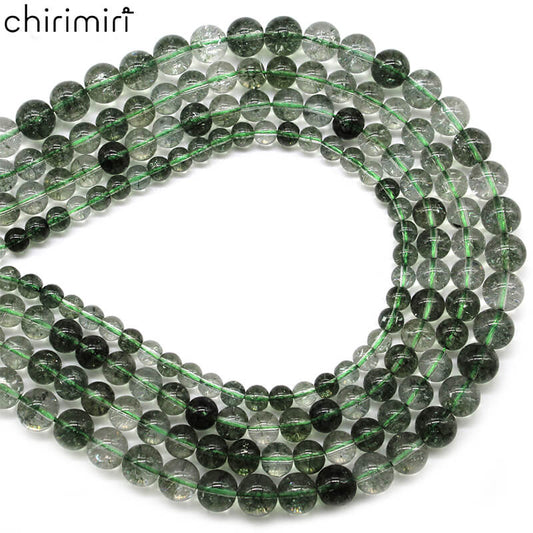 K9 glass green ghost loose beads and round beads DIY handmade crystal