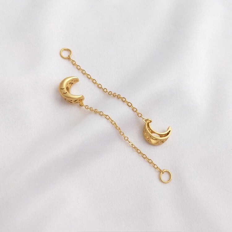 Sun and moon large hole spacer bead hanging chain DIY Accessories