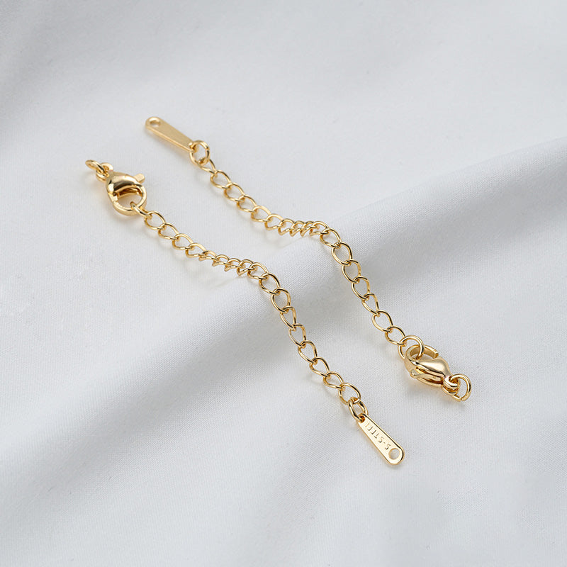 Stainless Steel Lobster Clasp Extender Chain, small&big water drops, lettering, heart