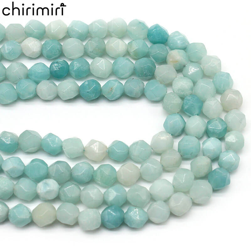 Large cut Amazon loose beads necklace