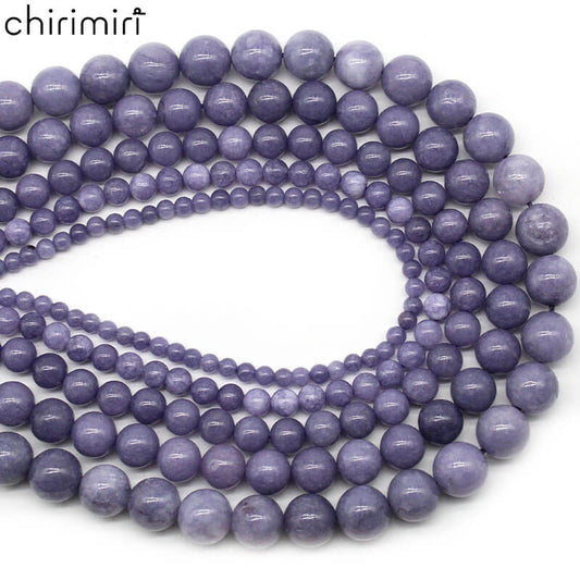 Lavender stone loose beads DIY hand-woven crystal