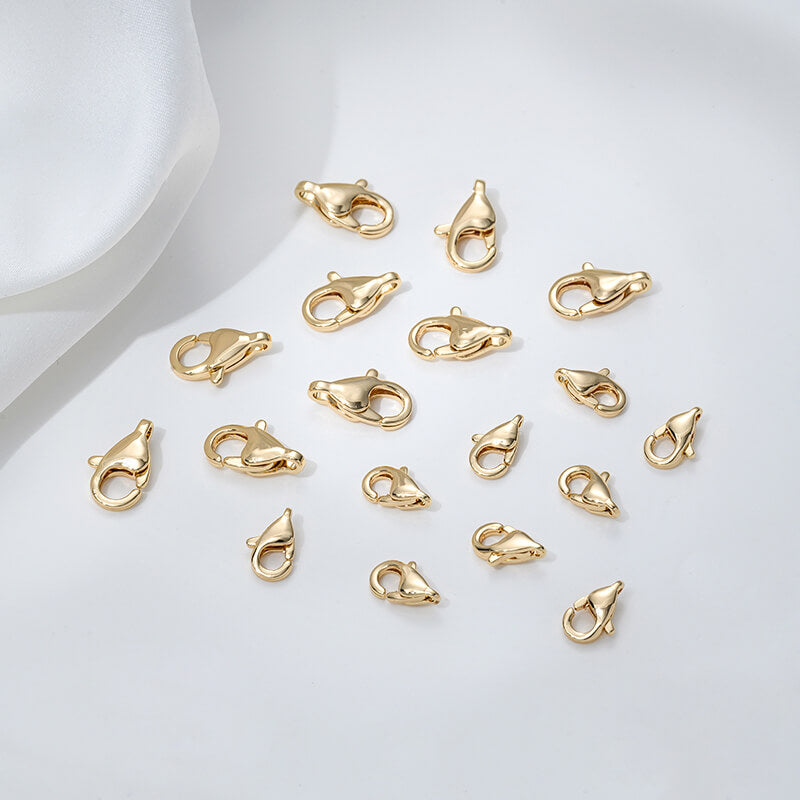 Lobster clasp, titanium steel color,14K gold,C#(1 piece)