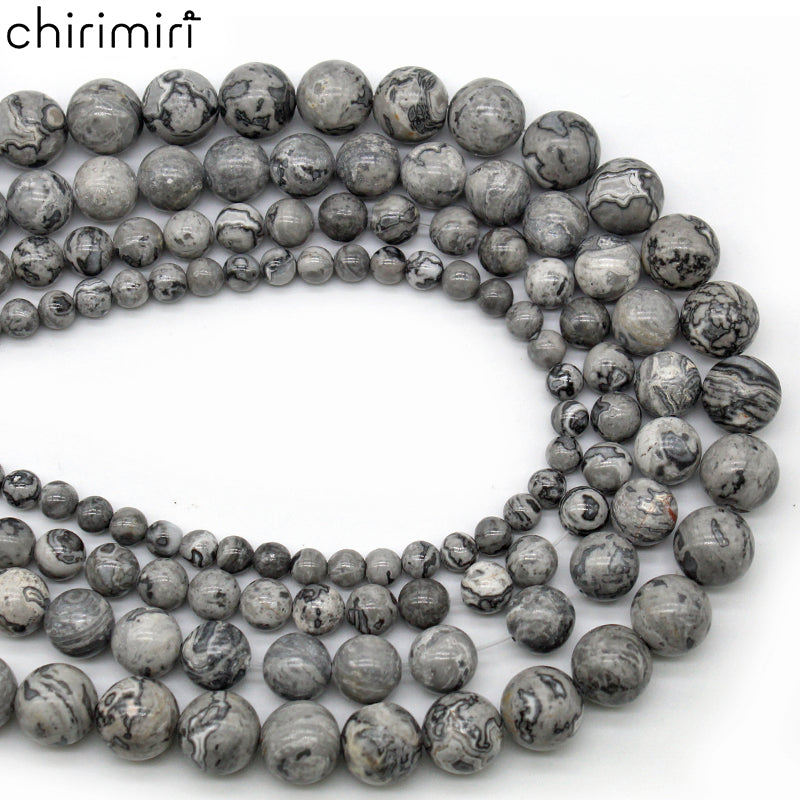 Map stone loose beads DIY hand-woven material