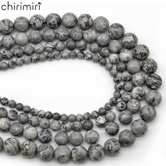 Map stone loose beads DIY hand-woven material