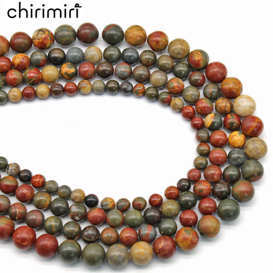 Natural Picasso loose beads round beads