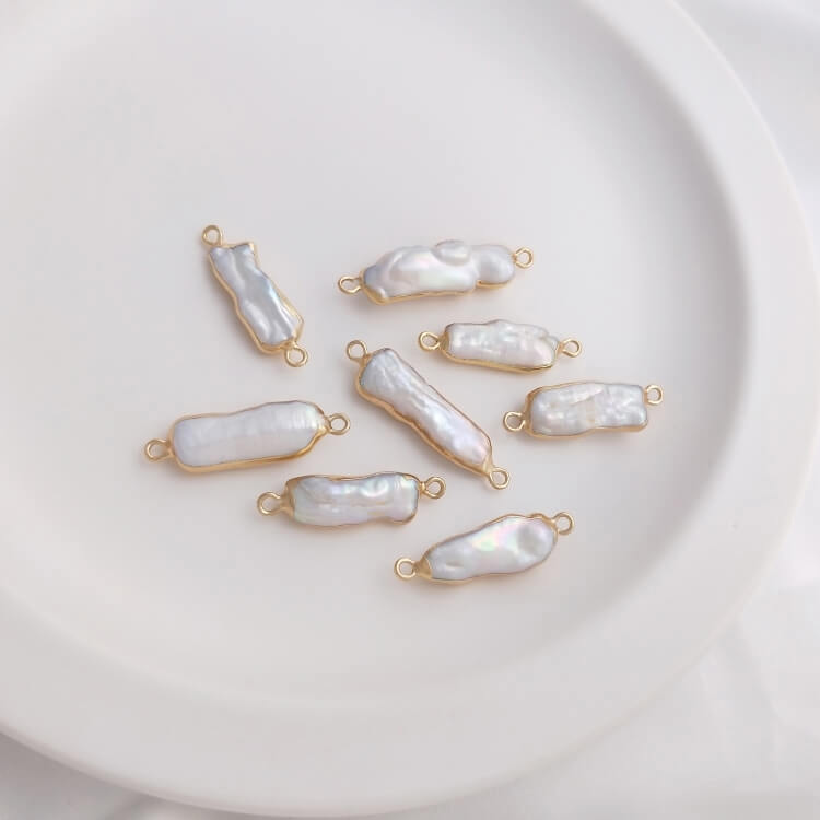 DIY Jewelry Making | Freshwater Pearl Connector | Handmade Necklace Bracelet Craft Supplies