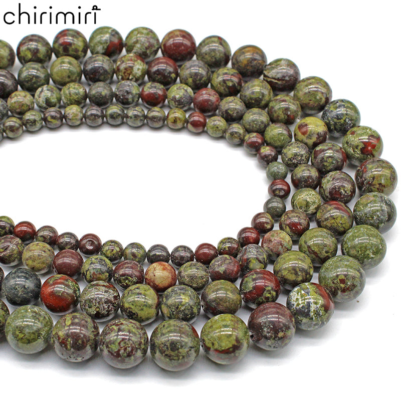 Natural dragon blood stone loose beads DIY hand-woven materials