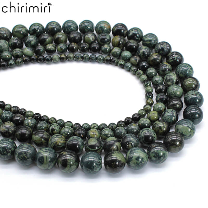 Natural green eye stone round beads crystal agate DIY hand-woven materials