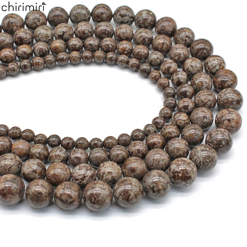 Natural snowflake stone loose beads diy hand-woven crystal material