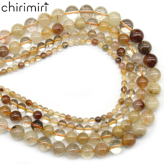 Natural stone color hair crystal gold wire crystal loose beads diy hand-woven bracelet