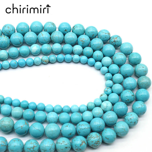 Natural stone light blue turquoise loose beads