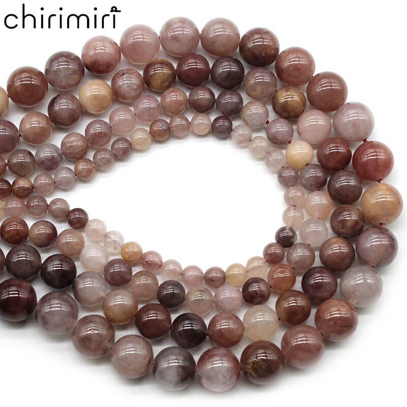 Natural stone purple berry crystal loose beads diy hand-woven materials