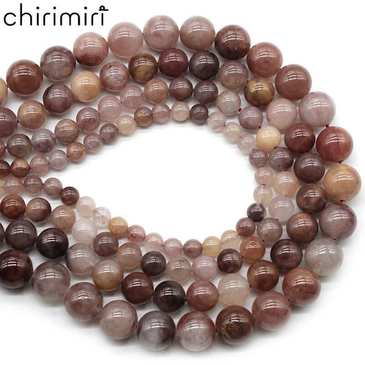Natural stone purple berry crystal loose beads diy hand-woven materials