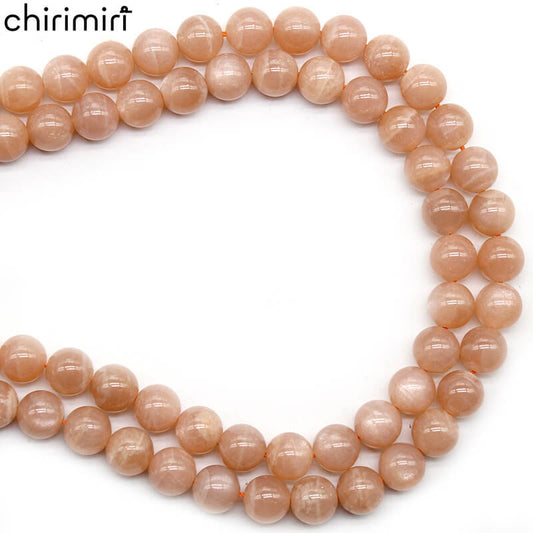 Natural stone sunstone round beads diy handmade bracelet