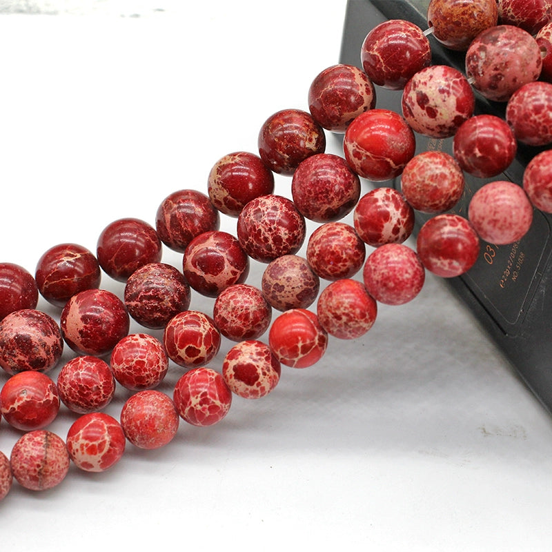 Red emperor stone loose beads DIY hand-woven material