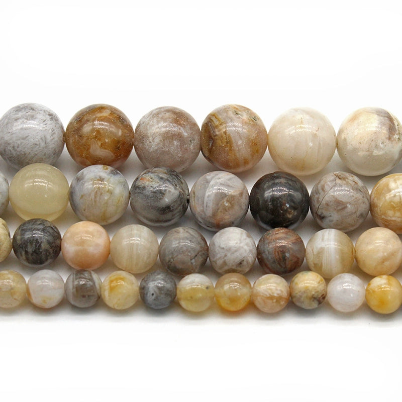Bamboo leaf agate loose beads bracelet jewelr