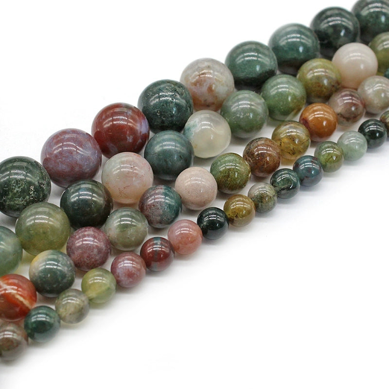 Indian agate loose beads DIY hand-woven materials