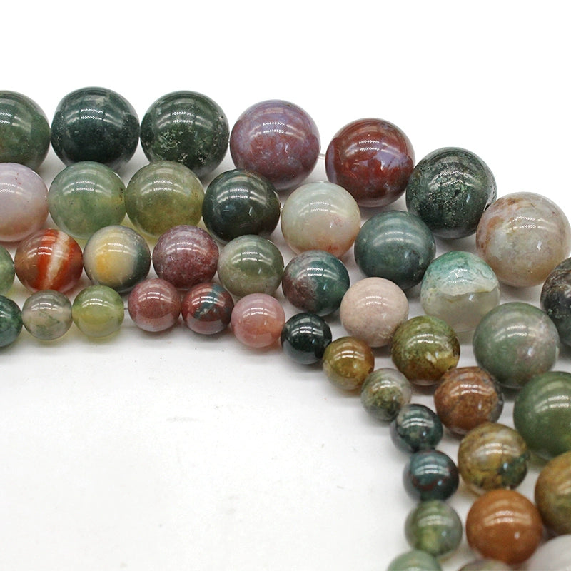 Indian agate loose beads DIY hand-woven materials