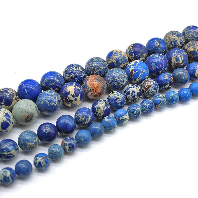 Sapphire emperor stone loose beads DIY hand-woven material