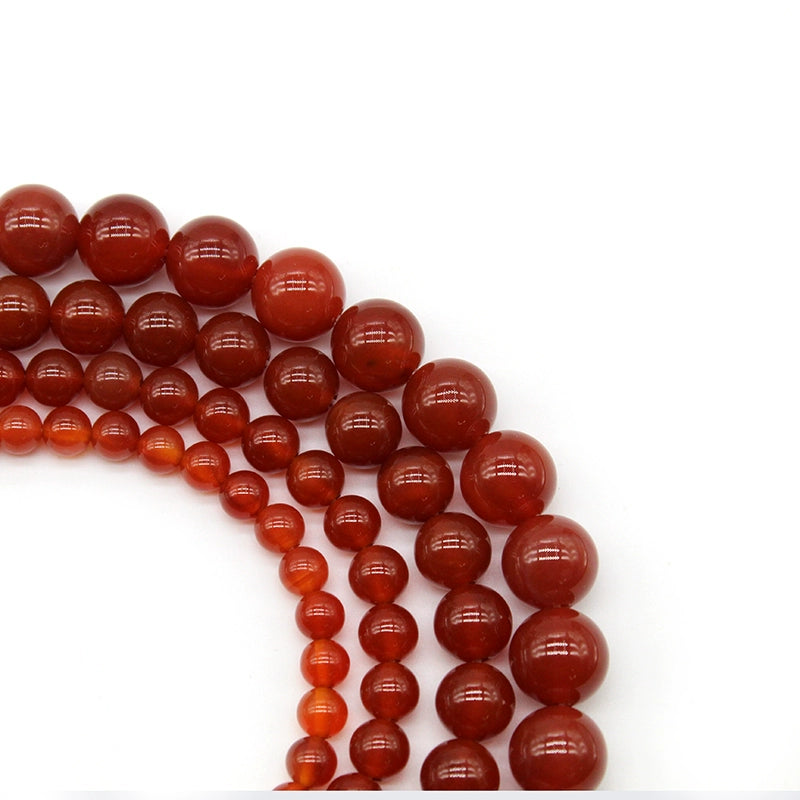 Natural stone red agate loose beads