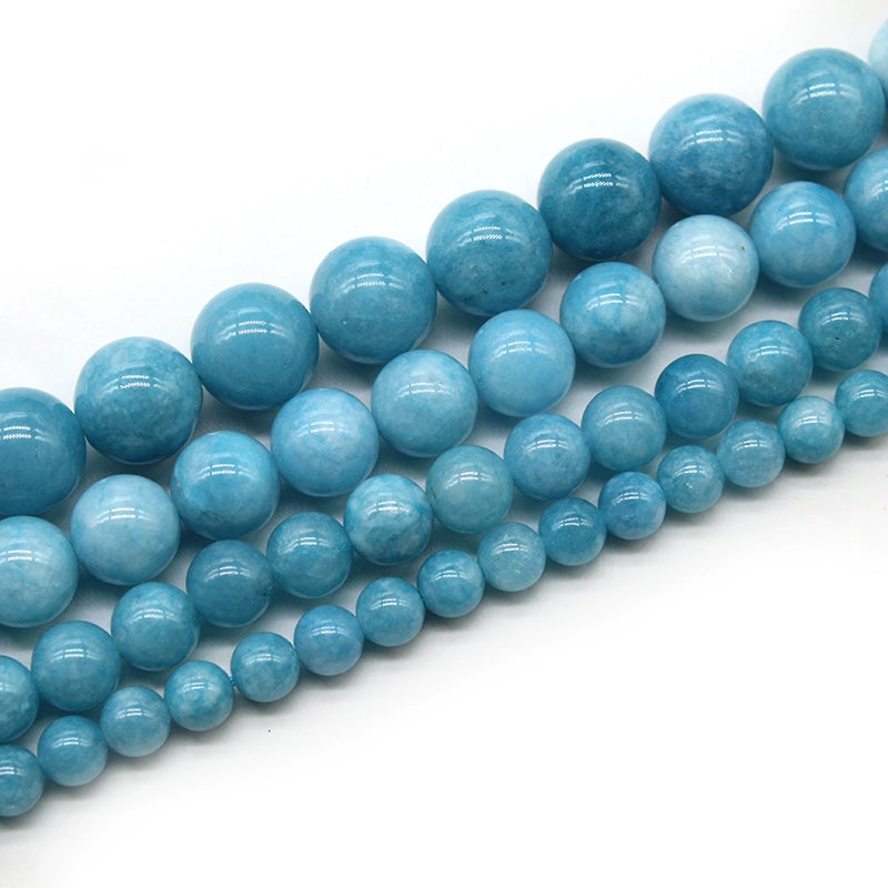 Blue aquamarine scattered beads diy hand-woven crystal