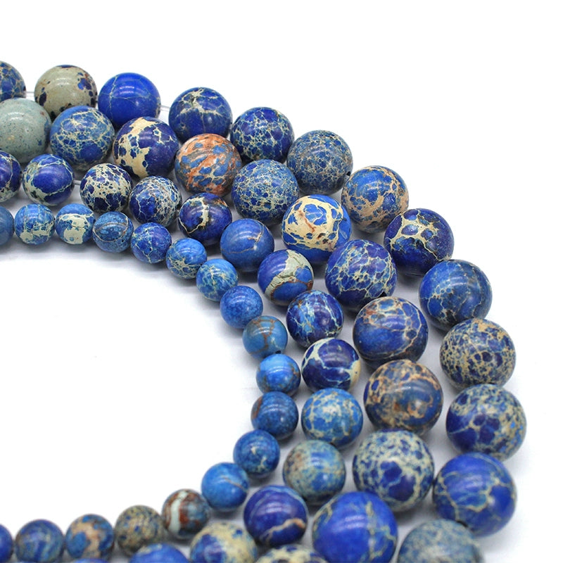 Sapphire emperor stone loose beads DIY hand-woven material